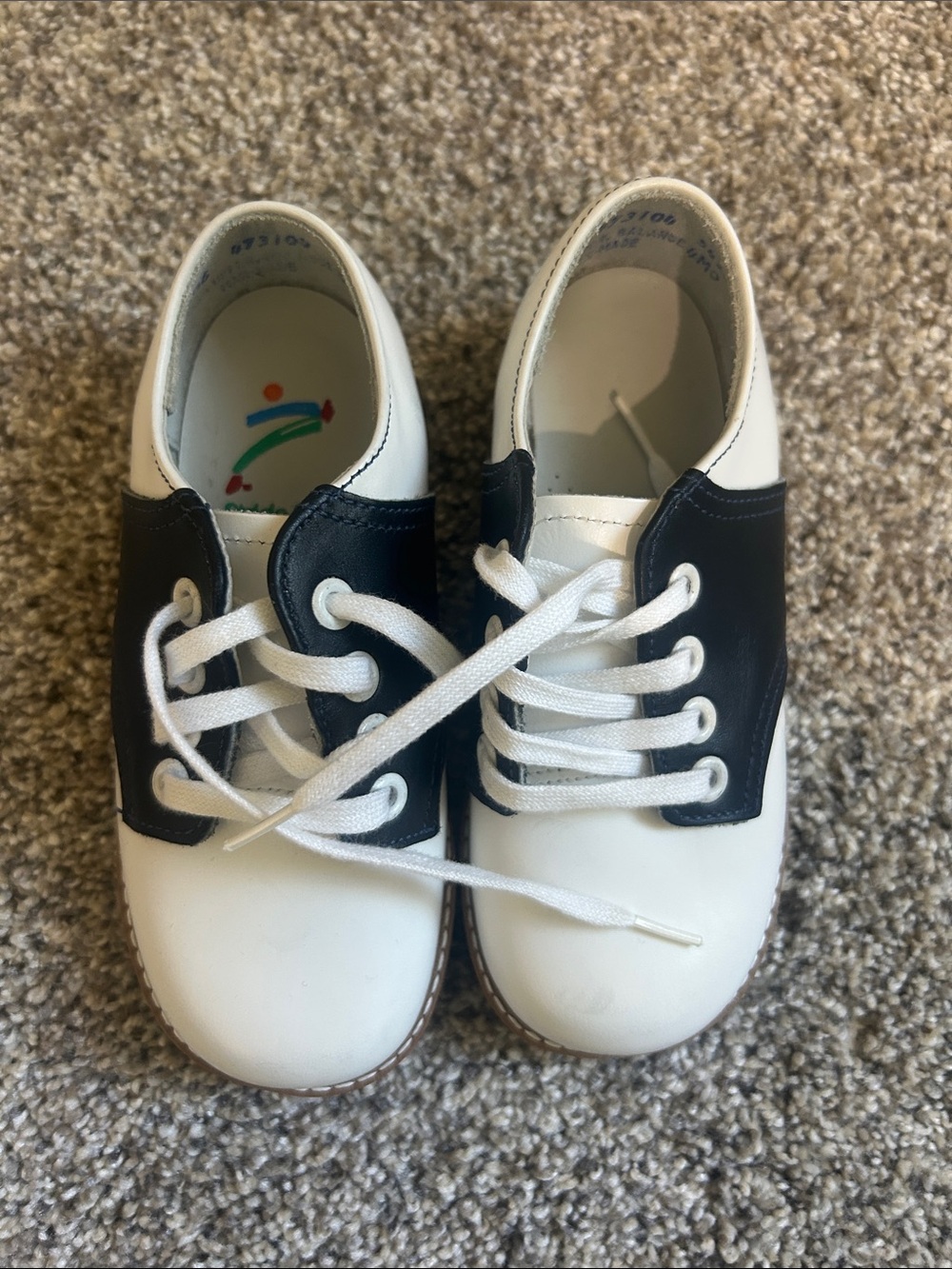 Vintage Stride Rite Kids Black and White Lace-Up